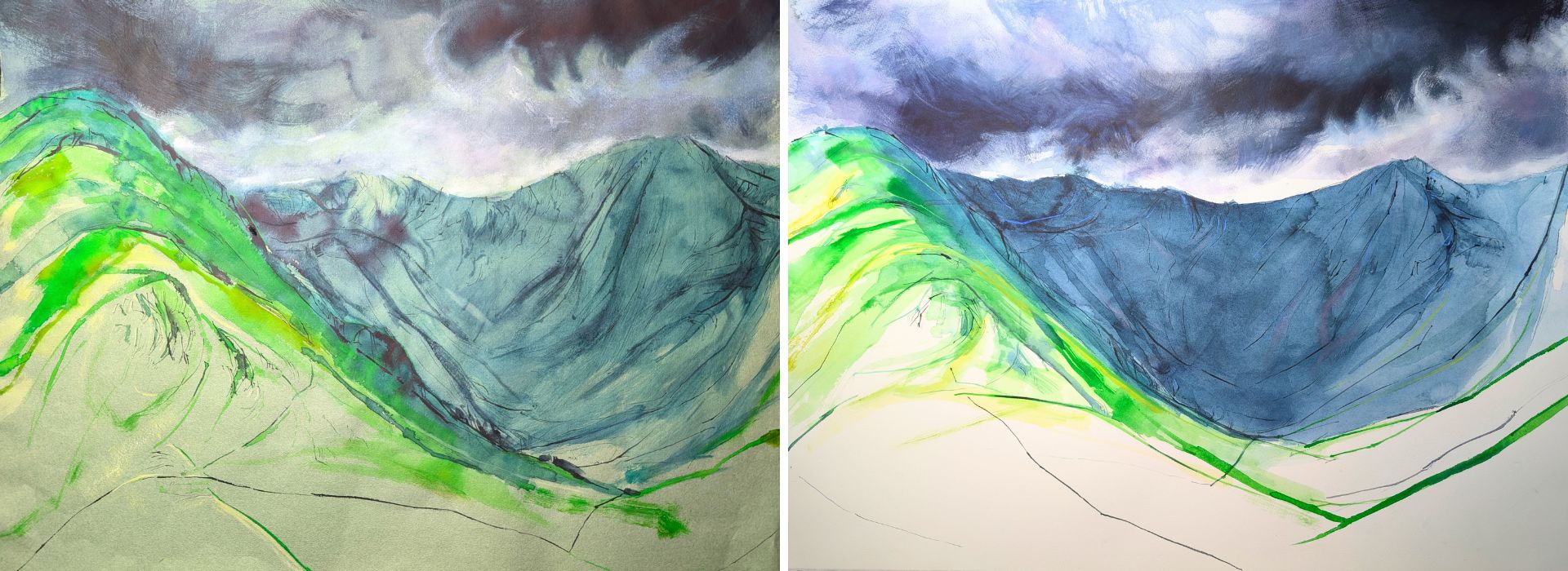Landscape paintings, Martindale in the Lake District